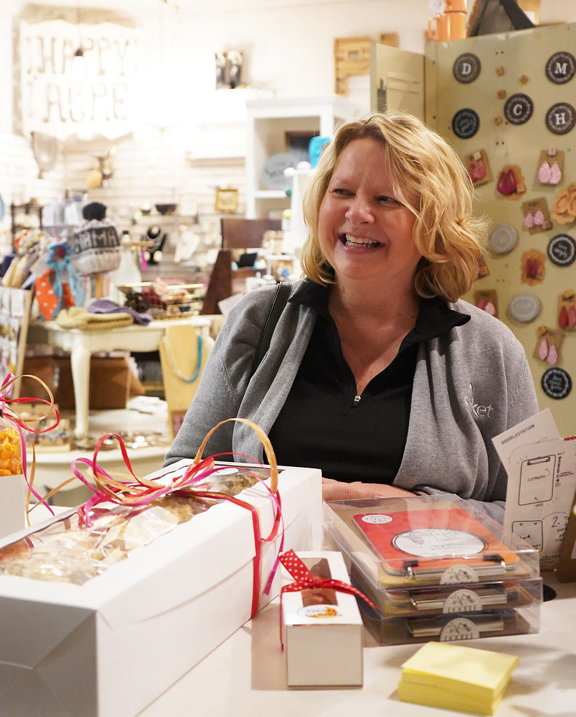 Christi Wolverton buys some gifts for her two daughters